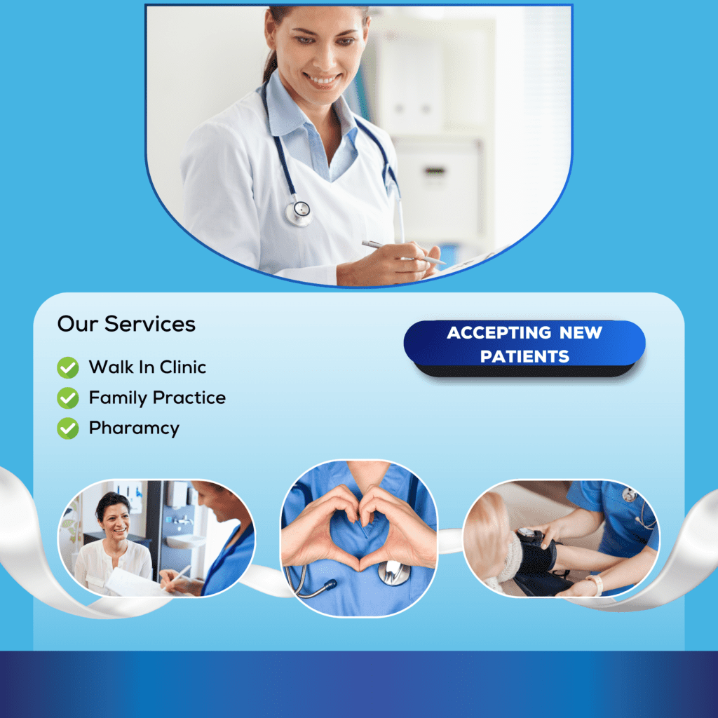 About 1 walk in clinic, family practice
